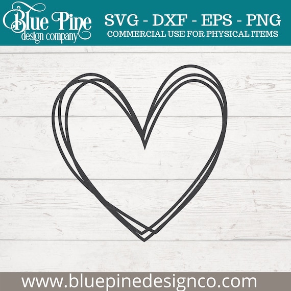 Hand Drawn Heart Heart Svg Hand Lettered Hearts SVG Heart 