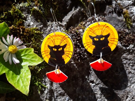 Art Deco Cat Chat Noir Handmade Art Hipster Fun Everyday Etsy Art Deco Cat Chat Noir Handmade Art Hipster Fun Everyday Etsy