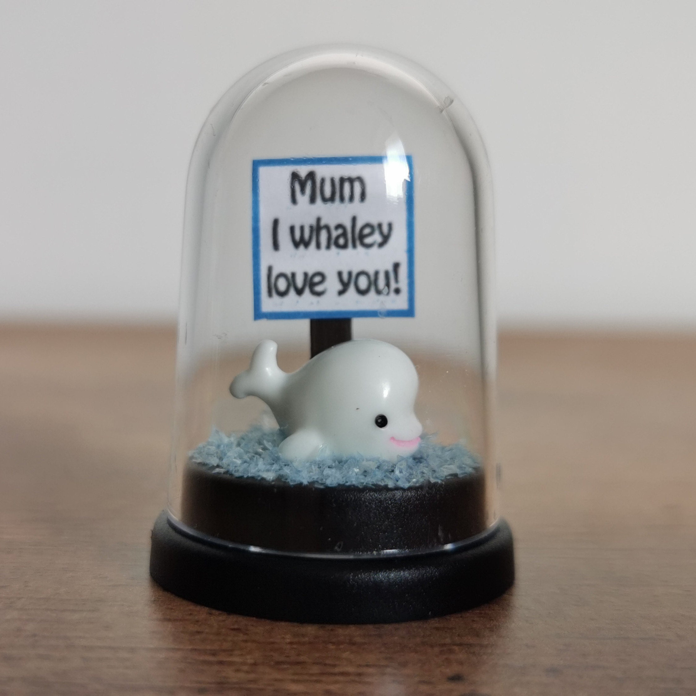 Miniature White Whale Gift Personalised Message in a bottle