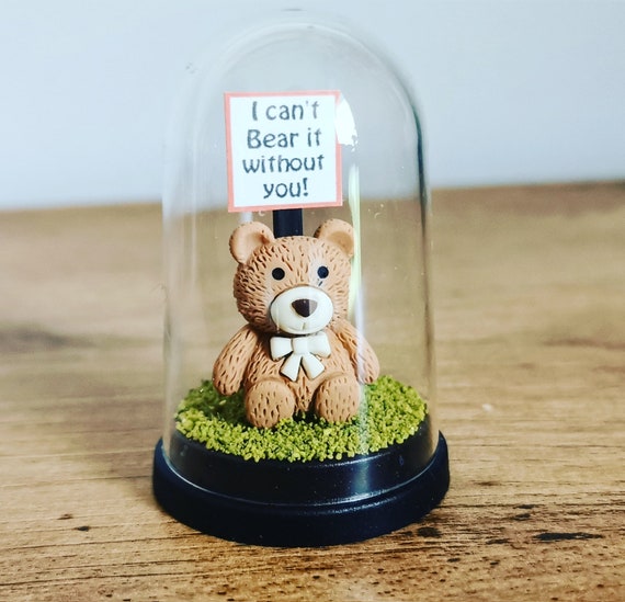 Personalised Miniature teddy bear gift Girlfriend gift Boyfriend gift Friend gift Distance gift Hug gift Mother s Day Father s Day Bear pun