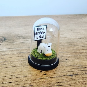 Miniature Cow personalised message in a bottle, Cow Gift, Girlfriend gift, Boyfriend gift, Unique gift, Pun gift, funny cow gift