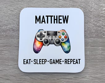 Personalised Gamer Coaster: Gaming Controller Gift