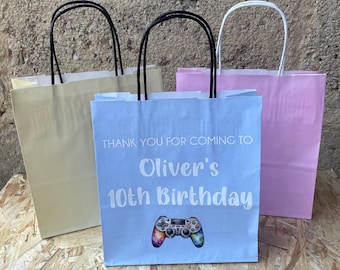 Children’s Party Bag, Gamer Design, Personalised kids Favour bags