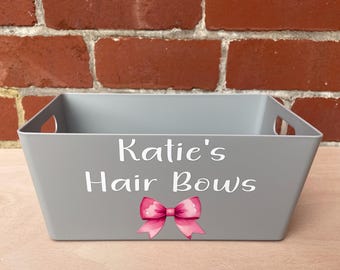 Personalised Hair Bow Storage Box: Girls Hair Accessories