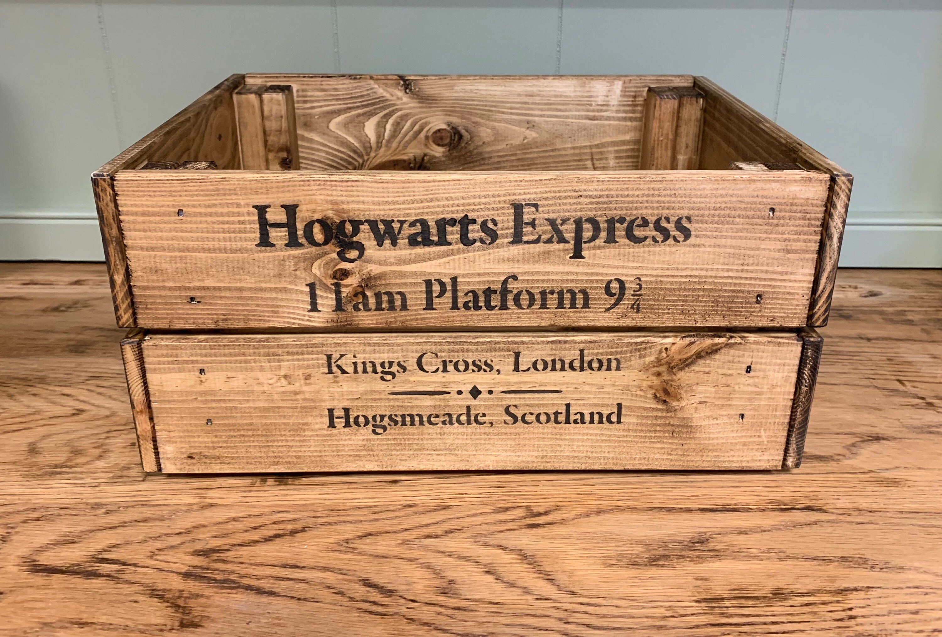 Wooden Harry Potter crate. Harry Potter box. Hogwarts school Etsy