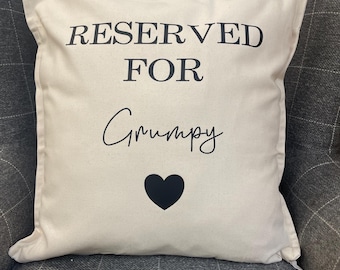 Reserved for Grumpy Cushion: Funny Novelty Gift