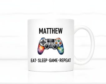 Personalised Gamer Mug: 11oz Ceramic, Gaming Gift