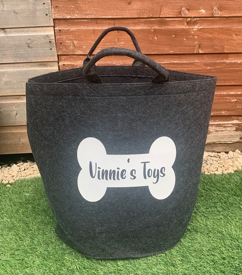 Personalised dog toy storage bag bone design Etsy