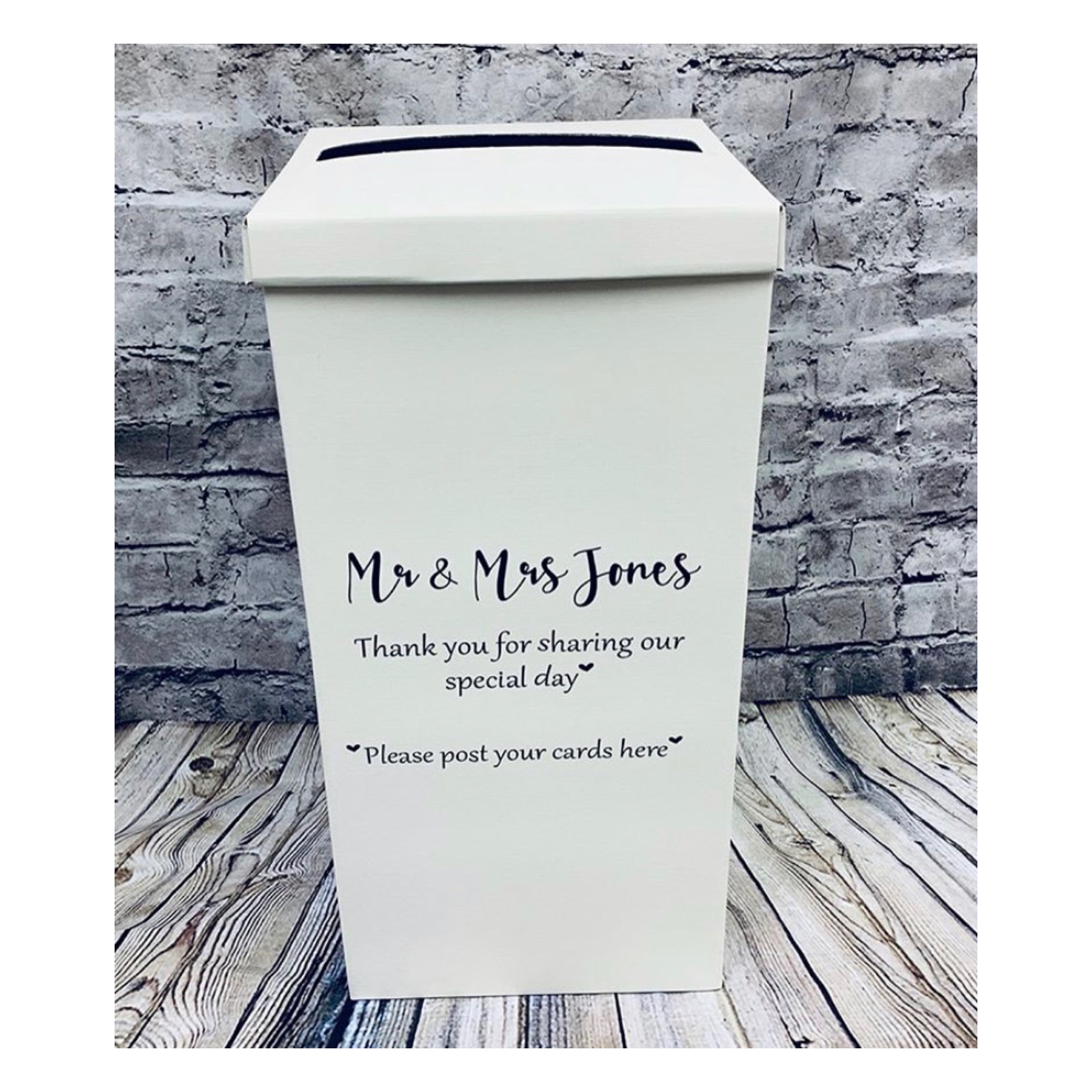 Personalised Wedding Post Box Wedding Card Post Box Etsy UK