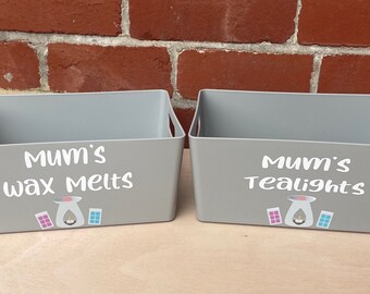 Personalised Wax Melts & Tealights Storage Box