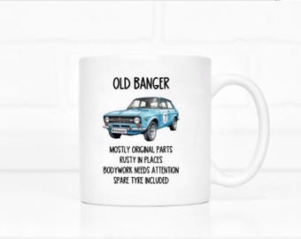 Old Banger Mug, Funny Gift, Car Mug & Coaster