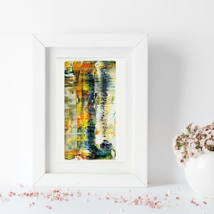 Printing of an abstract painting on quality paper for interior decoration, in limited edition and numbered