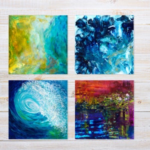 Cartes postales sur le thème de l'eau, océan, mer, lac, étang pour décoration d'intérieur ou écrire de jolis mots à un ami