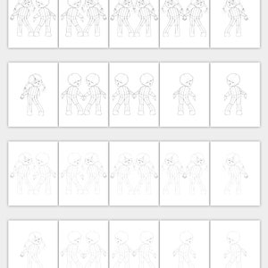 Downloadable printable figure template for fashion design drawing. Use as a fashion croquis to create original fashion illustration. image 3