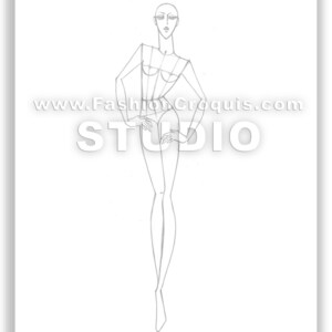 Women's fashion drawing templates for fashion designers. 9 heads. Collection 3. image 6