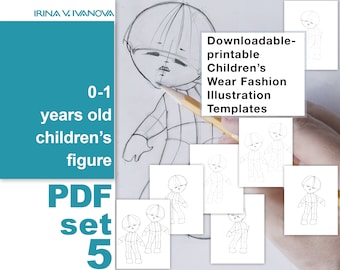 Children's Fashion Figure Templates – Downloadable Printable