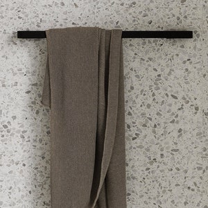 Black Metal Towel Holder // Wall Mounted Towel Rack // Black Towel Rack // Black Powder Coated Bathroom Bar