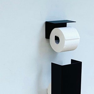 Porta carta igienica in metallo // Moderno supporto per carta igienica // Accessorio da bagno dal design minimalista e moderno
