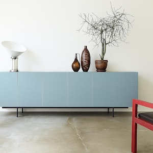 Modern wooden sideboard | Wooden sideboard with handmade iron frame | Living room design furniture
