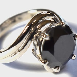 Black Diamond Engagement Ring  4.50 Ct Round Great Luster Shape Cut Ring & Shine Video