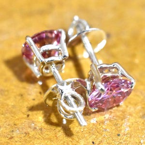 3 Ct Pink Diamond Earring Great Shine & Luster Round Cut CHRISTMAS GIFT