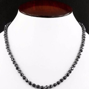 5 mm Black Diamond  Necklace 18, 22, 26&quot; Beautiful Sparkling Excellent Cut Super Shine VIDEO