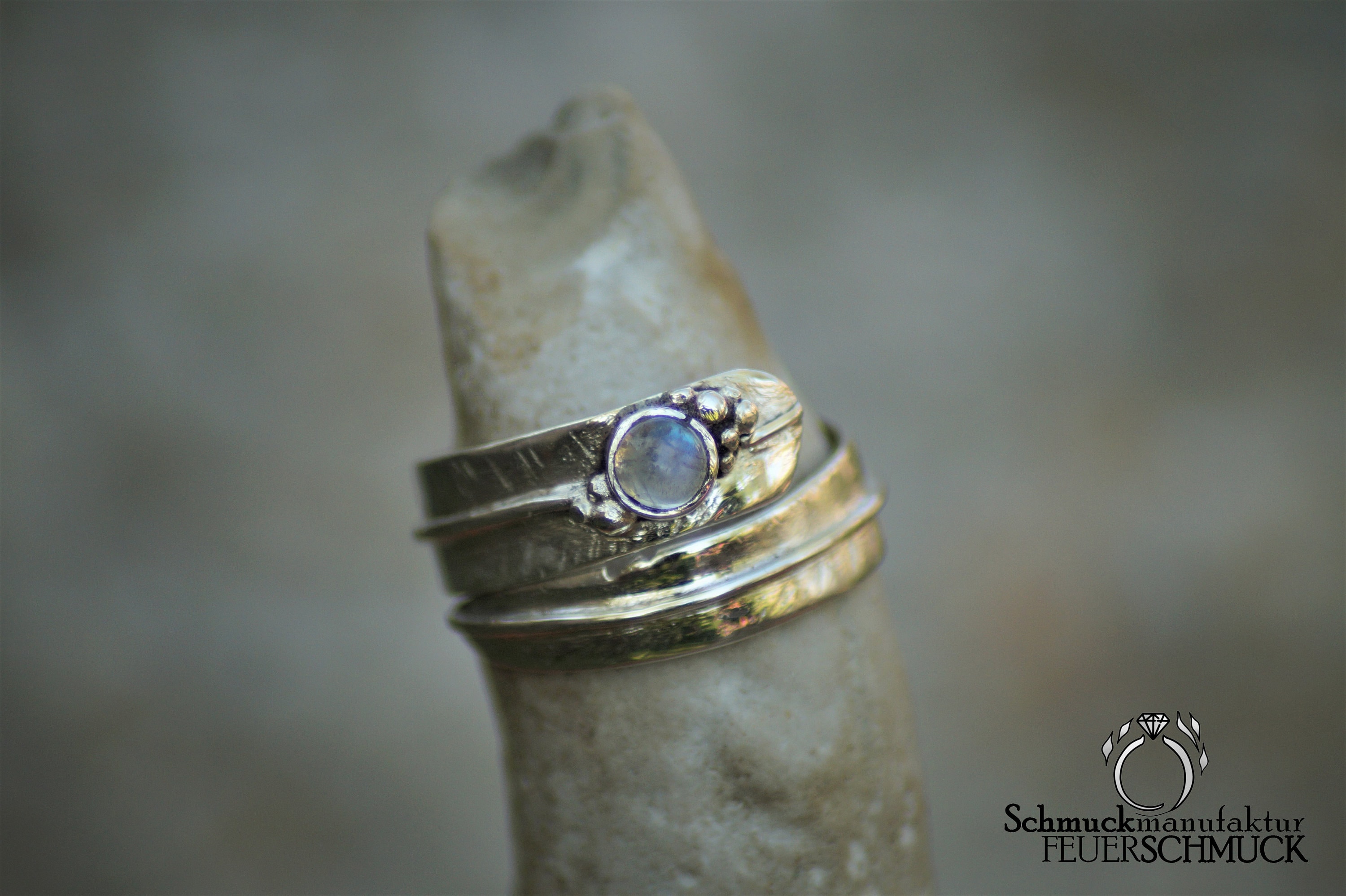 Moonstone ring adjustable size