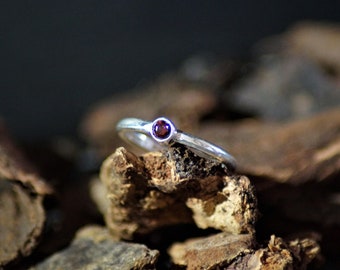 Silver ring with stone