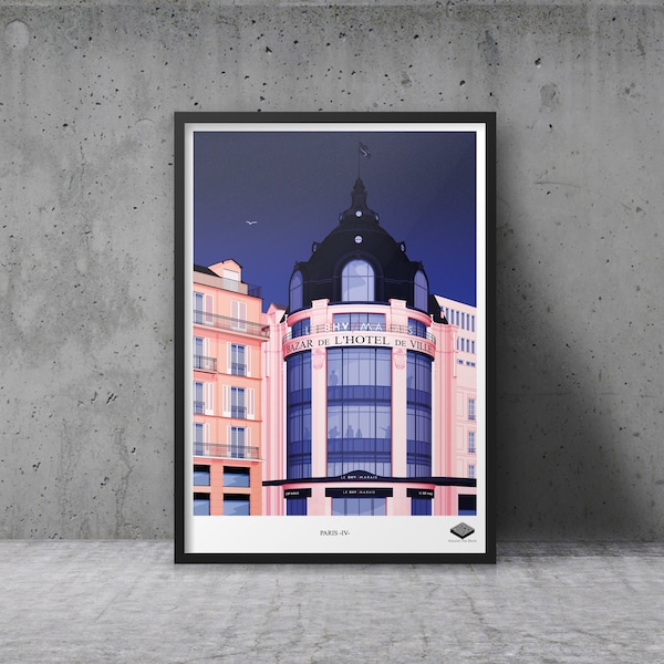Poster A3 / Paris IV - Bazaar of the City Hall