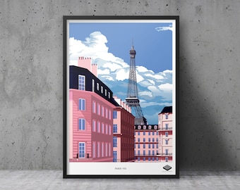A3 Poster / Paris VII - Eiffel Tower