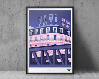Poster A3 / Paris XVIII - Tati Barbès