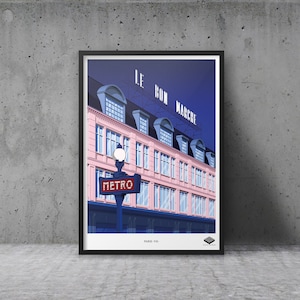 Affiche A3 / Paris VII - Le Bon Marché