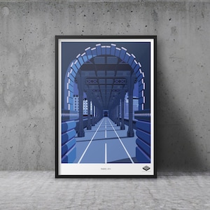 Póster A3 / París XV - Pont de Bir Hakeim