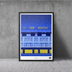 Affiche A3 / Paris VII - Le Bon Marché Noël