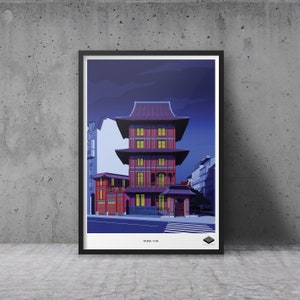 Affiche A3 / Paris VIII - La Pagode