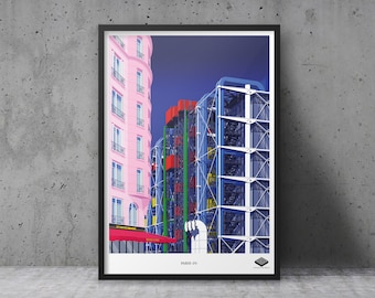 A3 poster / Paris IV - Beaubourg