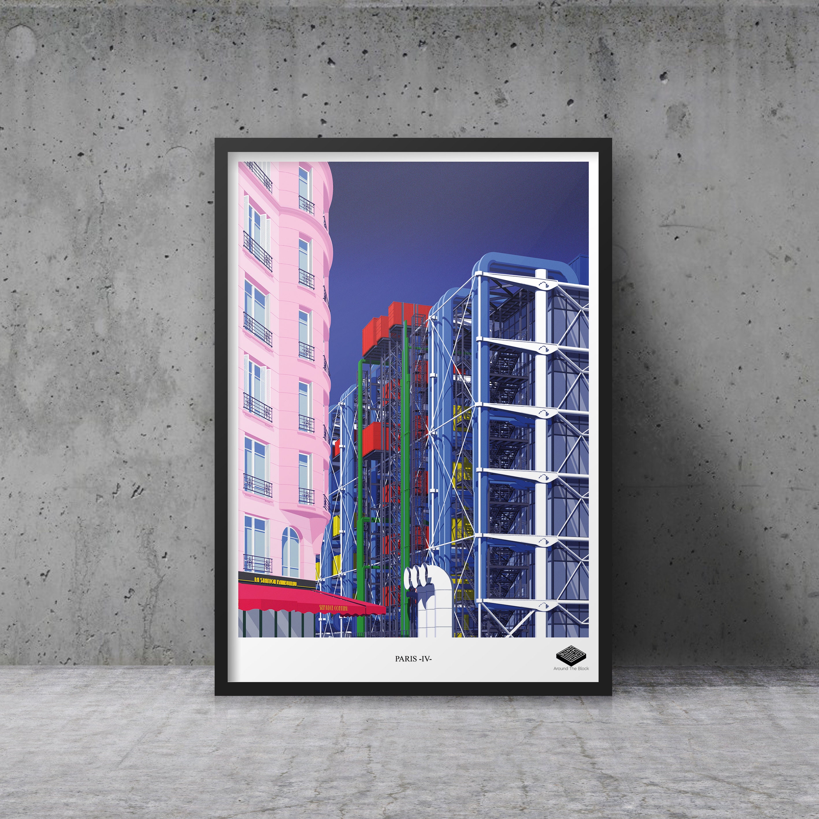 Affiche A3/Paris Iv - Beaubourg