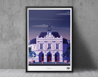 Poster A3 / Paris XX - Town Hall of the 20th