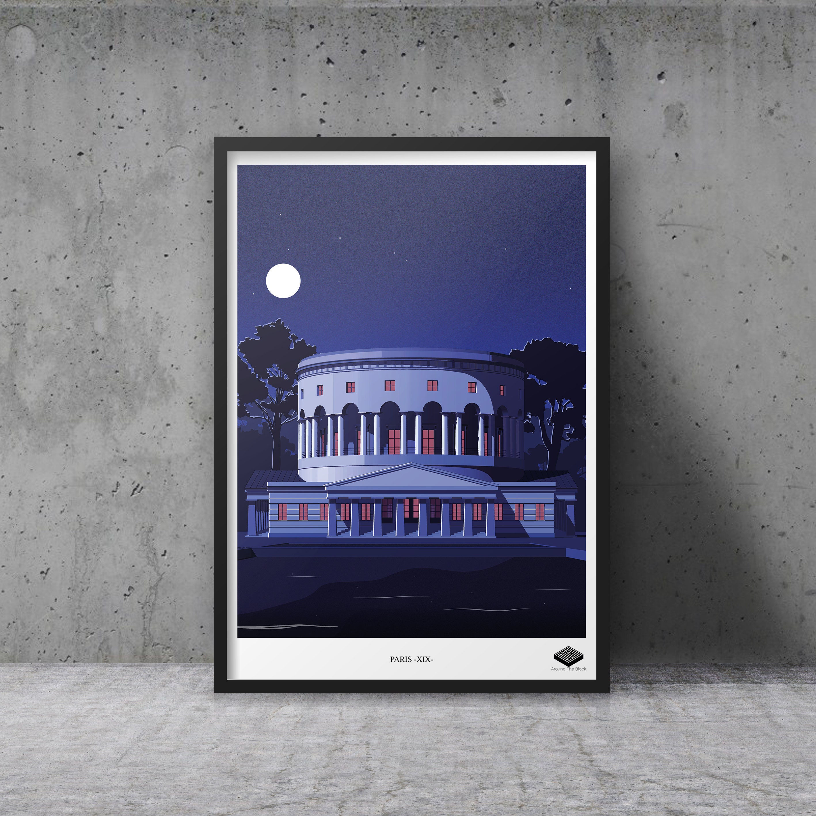 Affiche A3/Paris Xix - La Rotonde