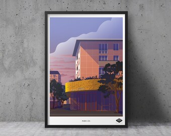 A3 poster / Paris 20th arrondissement - Assia Djebar Library