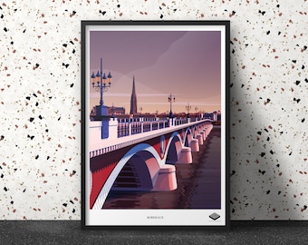 A3 poster / Bordeaux - Stone Bridge