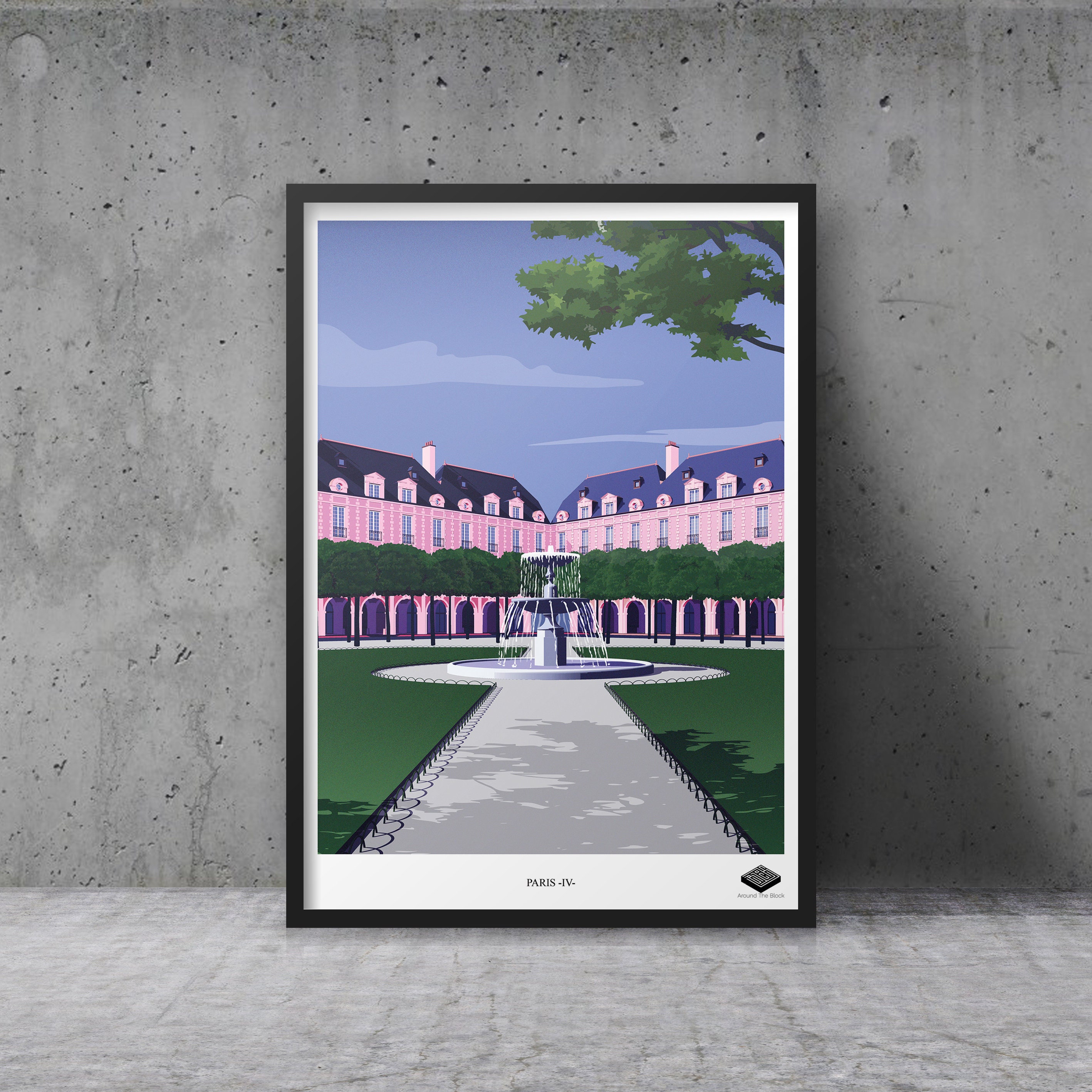 Poster A3 / Paris IV - Place des Vosges