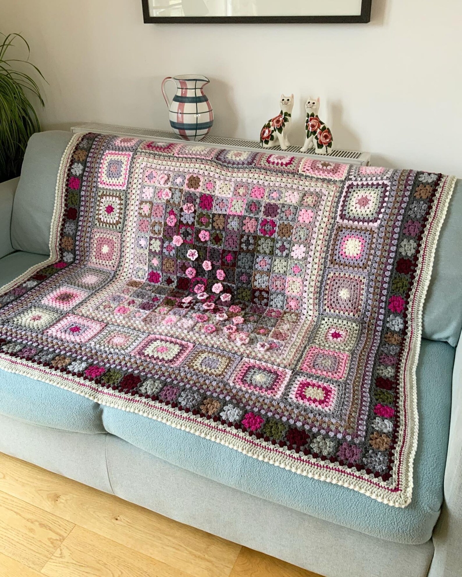 The Cherry Blossom Blanket Pattern Etsy UK