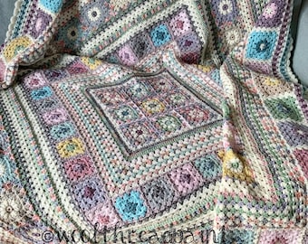 Vintage Florals Blanket Crochet Digital Pattern 2023