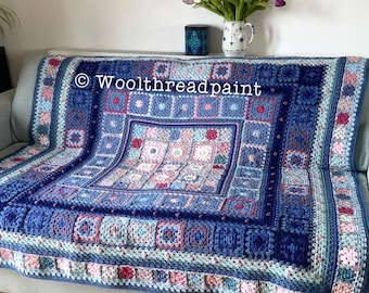The Moody Blues Blanket Crochet Digital Pattern