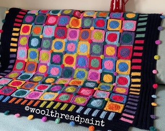 Spots n Stripes Blanket Crochet Pattern