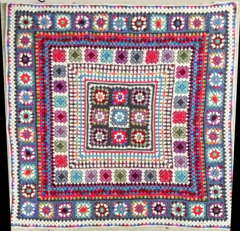 Vintage Florals Crochet Blanket Pattern Etsy