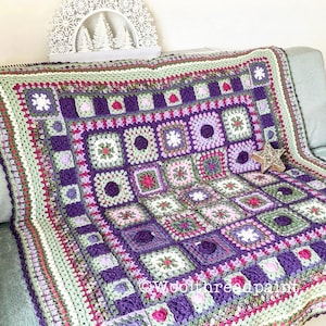 The Sugar Plum Christmas Crochet Blanket Digital Pattern
