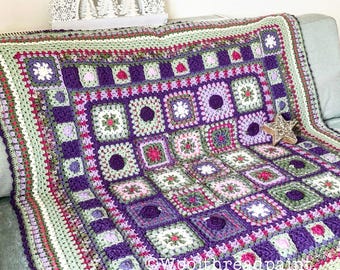 The Sugar Plum Christmas Crochet Blanket Digital Pattern