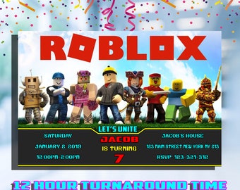 Roblox invitation cards